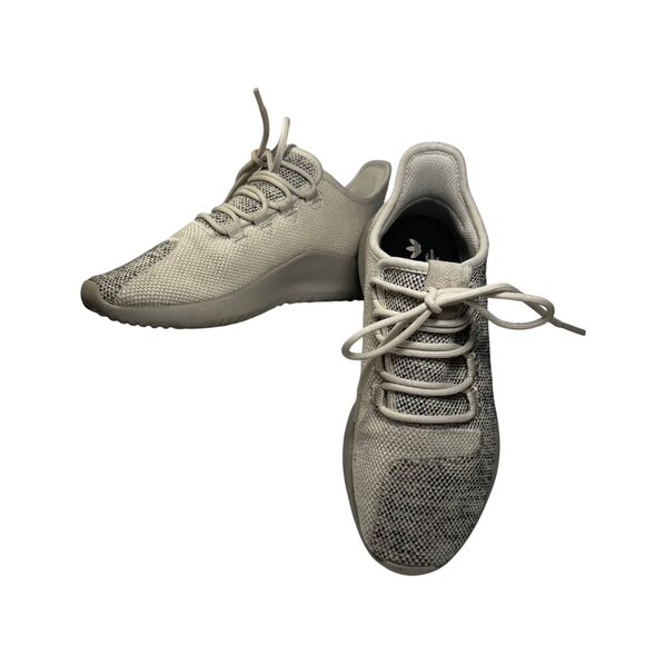 adidas Shoes - Adidas Tubular Beige/Gray Knit Running Shoes Size Mens 4.5 Ladies 6.5 Athletic